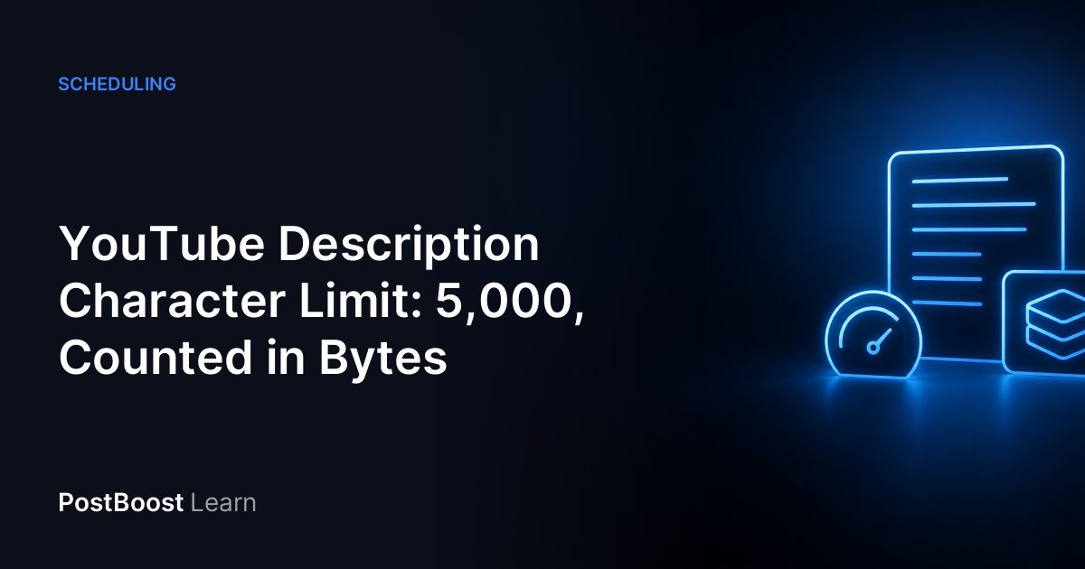 Limit Take Log YouTube Description Character Limit: 5,000, Counted in Bytes ...